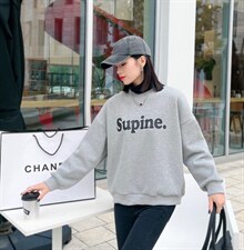 冬季新款加绒字母卫衣，女装卫衣/绒衫，依诺阁