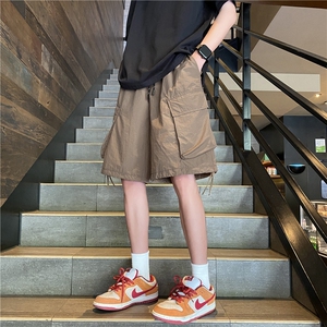 夏季新款工装口袋冰丝透气宽松休闲五分裤B315-K24088-特p25控48图片