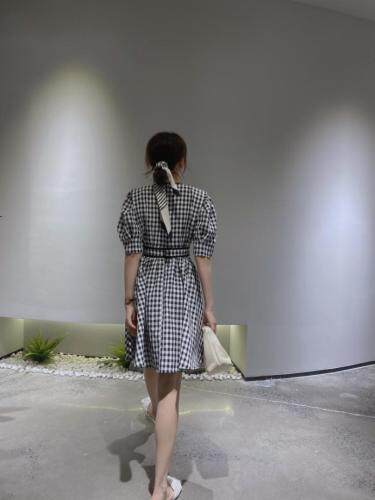 【现货】垫肩连衣裙，女装连衣裙，驿谷