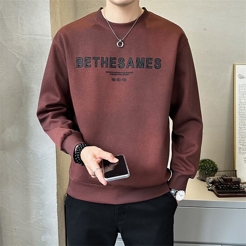 卫衣男士秋季2025新款美式复古潮牌打底衫休闲外套A313-6605-P75,男装T恤,电商A313