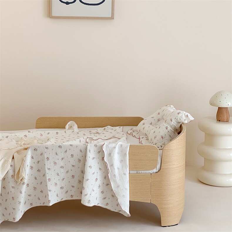 新款夏季双层纱绉纱盖毯，毯子，一起卖家纺