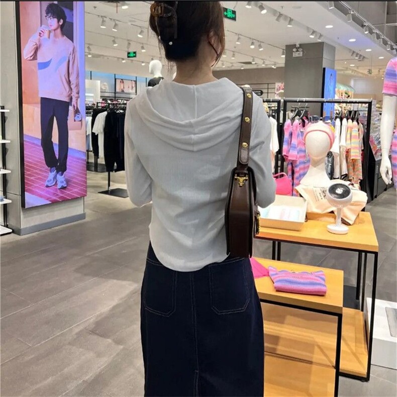 1506A/GJ220/P40新款内搭打底衫设计感不规则短款上衣潮,男装T恤,星座1506A