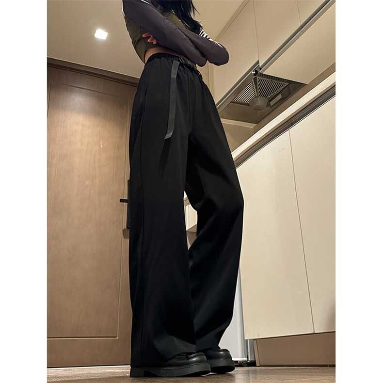 【直播】垂感冰丝西裤中性直筒织带绳休闲裤女C2325-TP45控价68,男装休闲裤,电商A102-1