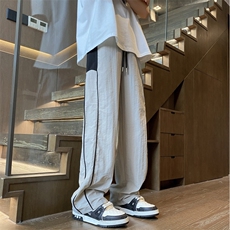 抖音品质夏季新款潮流运动拼色宽松休闲裤B315-K24209-特p35控68，男装休闲裤，电商B315