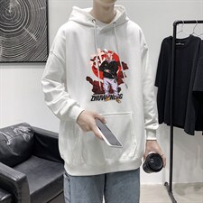 L1561P45春装港风个性男春季港风长袖t恤大码潮牌印花卫衣男，男装卫衣，星座510A-1