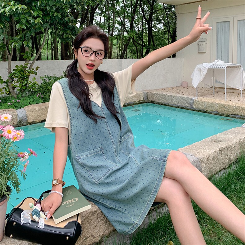 2024新款夏装牛仔裙两件套212A-8838-P125-K188，女装套装/套裙，浙宝212A