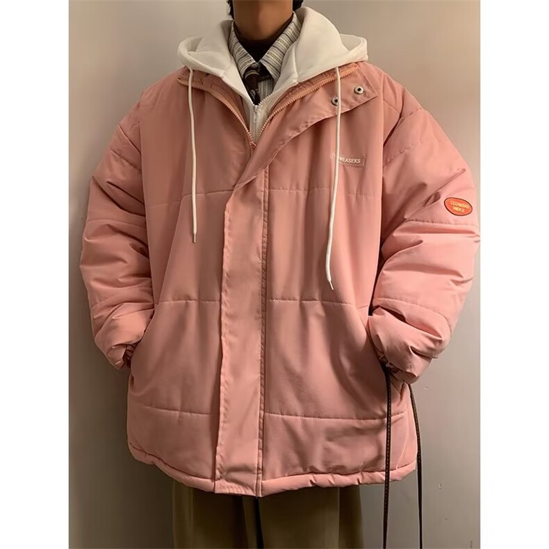工装棉服男秋冬日系潮牌复古拼色美式vibe刺绣黑色外套W4207-P79,男装棉衣,星座412-3