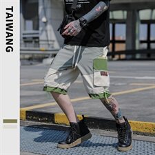 国潮工装短裤男潮牌宽松休闲运动五分裤嘻哈裤A438-C3012，男装休闲裤，电商A438