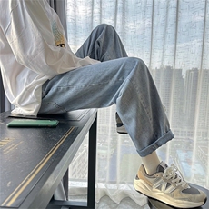 大货可主推!牛仔裤男士ins百搭休闲直筒长裤A080-9231-P30控48，男装牛仔裤，电商A080