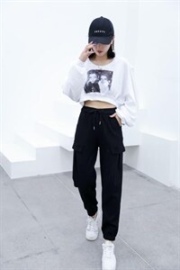 秋季新款秒发 时尚百搭韩版工装裤小脚休闲女裤,其它,冬进一族