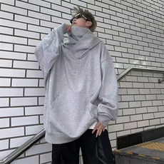 1506/QC40/P54美式重磅高领卫衣男连帽冬季加绒宽松痞帅情侣，男装卫衣，星座1506