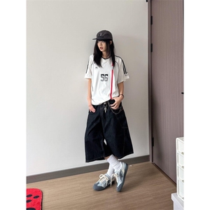 BK918CC-特P39 织带V领撞色运动球衣风短袖t恤男女图片