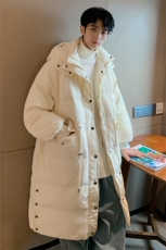 wassuphappy白色羽绒服男冬季潮牌加厚中长款白鸭绒保暖休闲外套，男装羽绒服，星座514-2(原B239)
