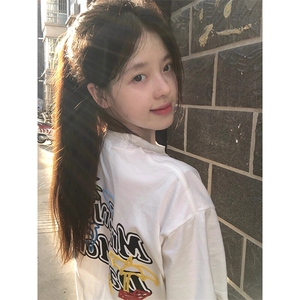 万针全刺绣工艺抖音得物高品质260克重磅纯棉双纱美式高街短袖T恤图片
