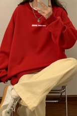 中性2025秋装新款宽松套头圆领男女卫衣秋季大码长袖外套S236-P48，女装短外套，电商A233-1