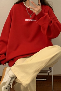 中性2025秋装新款宽松套头圆领男女卫衣秋季大码长袖外套S236-P48图片