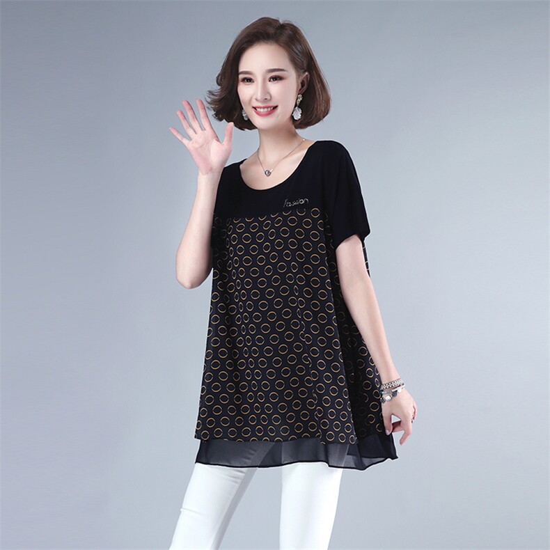 2023夏款大码女装印花上衣256款，女装大码女装，秋牧寒烟