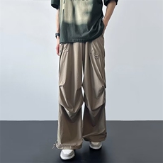 美式日系褶皱工装裤男兵裤子潮牌宽松阔腿休闲裤AK25-P45，男装休闲裤，星座1109-3