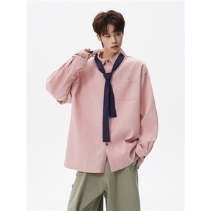 （送个性领带）CS1160-特P42控88肌理感长袖男小众设计大码衬衣