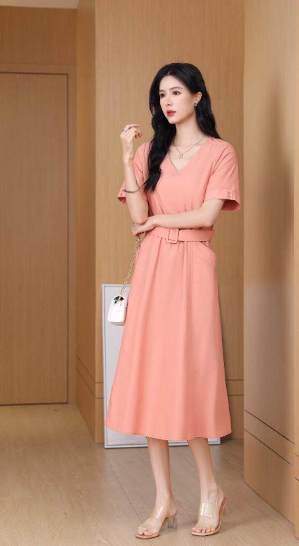 夏季新款连衣裙，女装连衣裙，百妹仟红