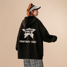 中性风23秋季时尚百搭宽松字母印花潮流开衫卫衣H254P65控88，男装卫衣，A247A