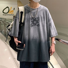 夏季新款圆领短袖T恤男女同款学生渐变运动半袖1533-P50控价68，男装T恤，电商A441-1