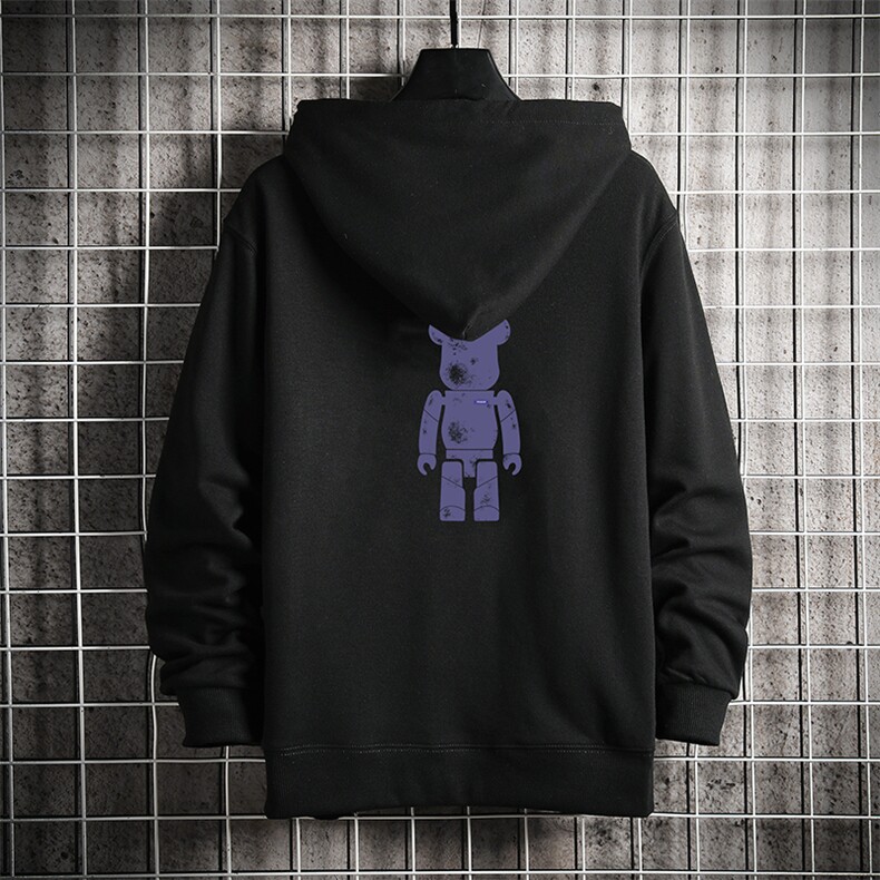 KS21242-P38连帽开衫卫衣男运动外套大码班服网格,男装卫衣,电商A040A