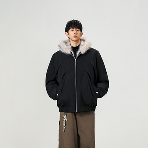 无影墙 秋冬新品 座山雕夹克男美式复古解构加绒棉服-A2332P105图片