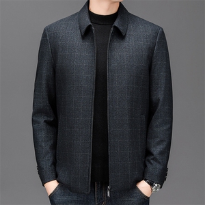 2023年新款冬季男士白鸭绒羽绒服翻领保暖外套修身风衣大衣图片