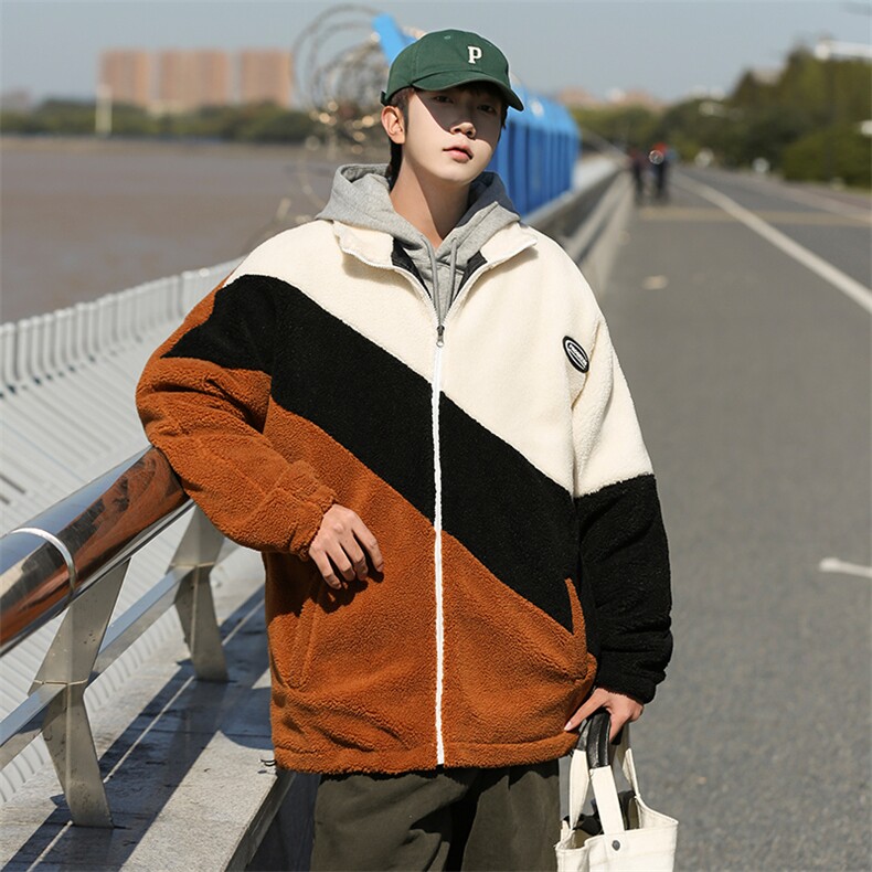 cityboy冬款加绒加厚棉衣羊羔绒外套港风ins男装上衣MY105P95，男装夹克，电商A086