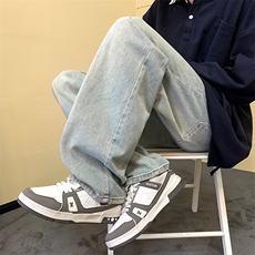 牛仔裤男秋季潮大码休闲裤子高街NK8821P40，男装牛仔裤，星座1116-2