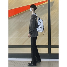 B221美式ins高街暗黑小众个性微喇牛仔裤LK23018-P65控88，男装牛仔裤，电商B221