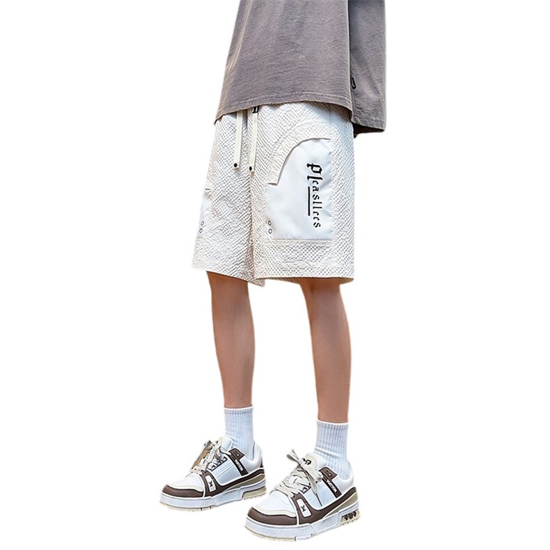 夏季青年男士潮牌休闲裤字母印花短裤男C208A-6703A-特P27控49,男装牛仔裤,电商C208A