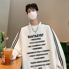 港风新款秋季时尚百搭宽松字母印花潮流卫衣B6903P45控68，男装卫衣，电商A268A