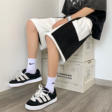 XZ514-2-1517-P43麂皮绒篮球休闲短裤男设计感高中生拼色五分裤，男装休闲裤，星座514-2(原B239)