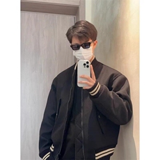 有货美式复古重磅廓形短宽棒球服夹克vibe风高级感外套L6544-P70，男装夹克，星座1008