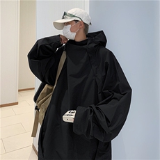 机能风拉链冲锋衣男女同款刺绣户外纯色连帽外套JK08717-P50，男装夹克，星座308B-1