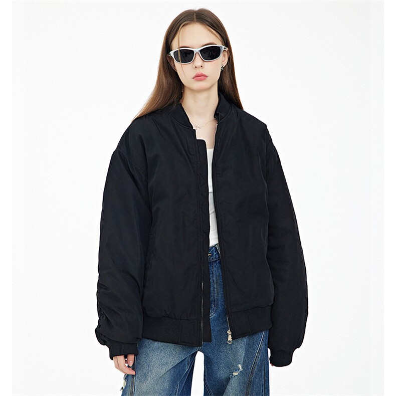 现货3色欧美街头酷炫棒球服飞行服夹克棉服外套，男装夹克，电商A105