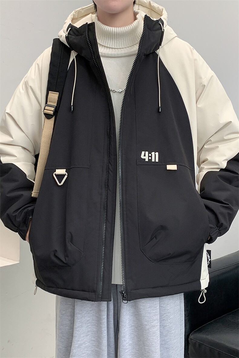 冬上新加棉加厚棉服港风保暖连帽棉衣外套男女8325-P110控价158,男装棉衣,电商A441-1