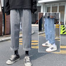 牛仔裤男生潮牌直筒裤宽松韩版潮流秋冬季新款百搭休闲KN65-P40，男装牛仔裤，星座610（原A335）