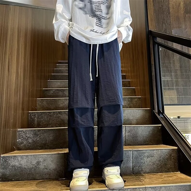 长裤男束脚青春流行潮纯色时尚潮牌工装裤尼龙伞兵裤FK304P36,男装休闲裤,星座1116-2