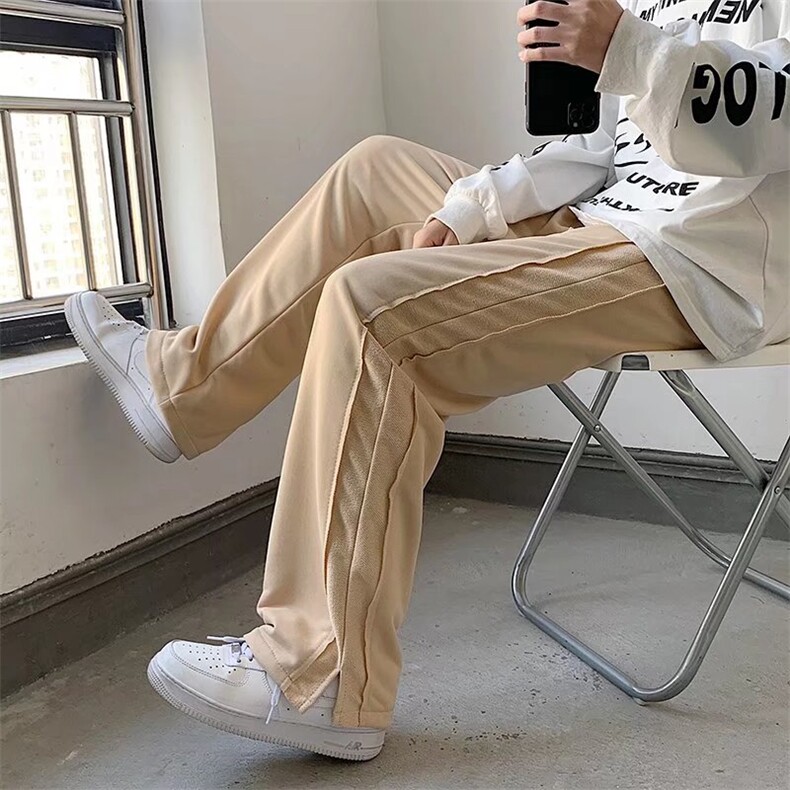 男春秋季高街中性风开叉裤K101P30图片