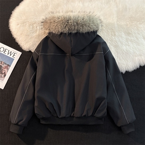 毛领座山雕夹克棉服男女宽松美式cleanfit工装外套加绒图片