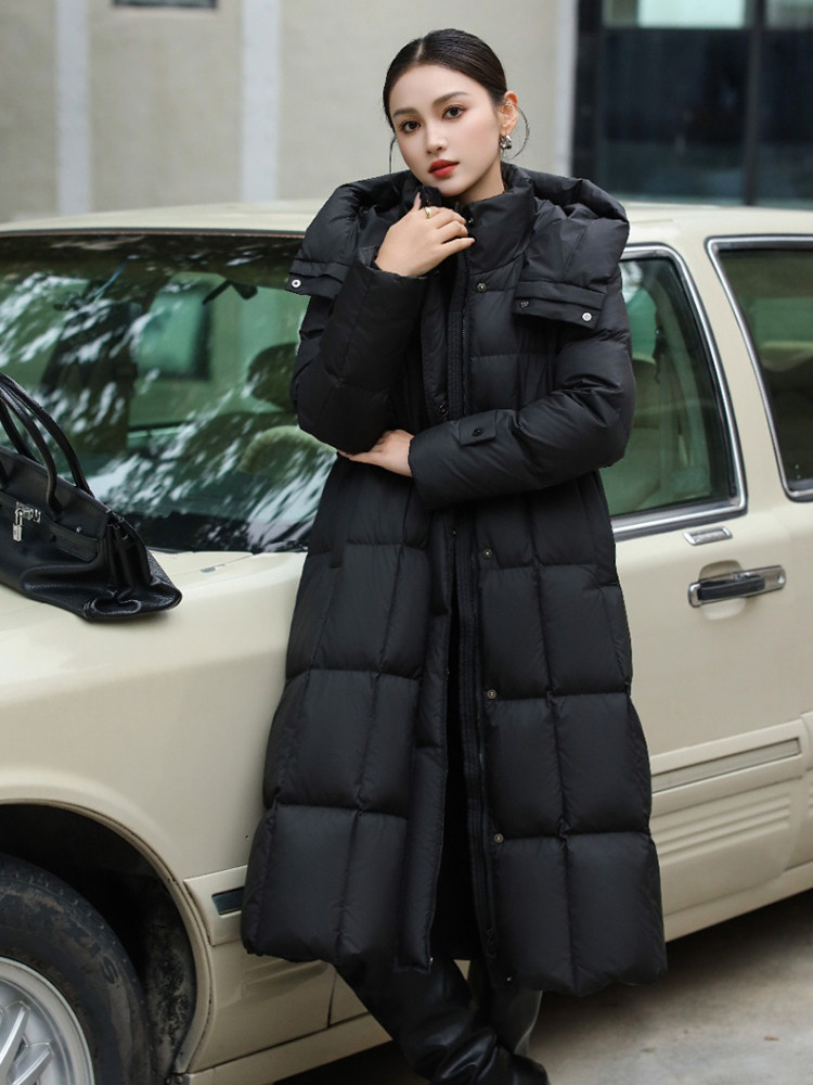 现货2025年冬季中长款白鸭绒厚款,女装羽绒服,琦鑫阁（原依鑫阁）