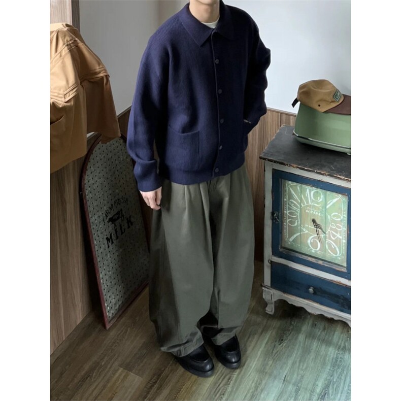 【有货】MY0339ZZ-特73秋冬季加厚针织开衫外套男士慵懒翻领毛衣,男装针织衫/毛衣,星座1007（原301D）