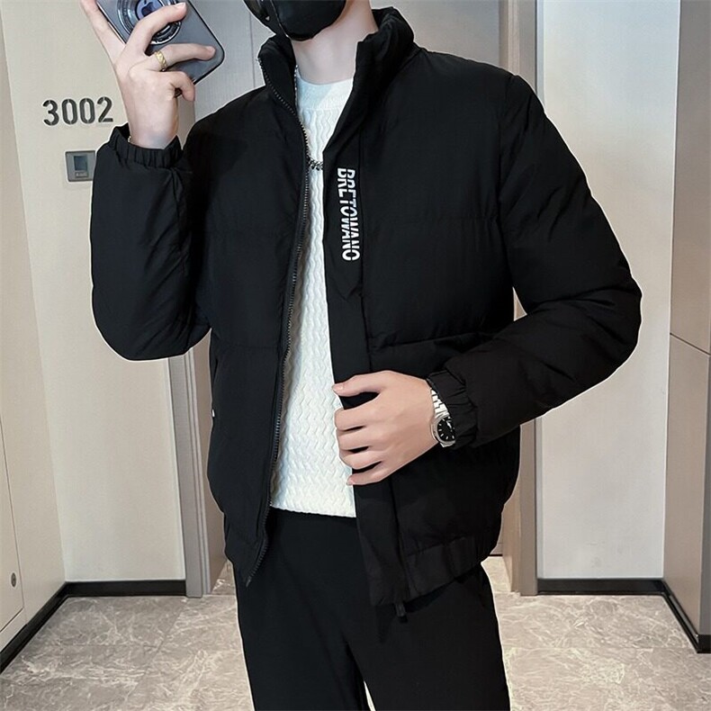 网络图现货男士立领加厚棉服商务上衣新款时尚男装R8388-P68图片