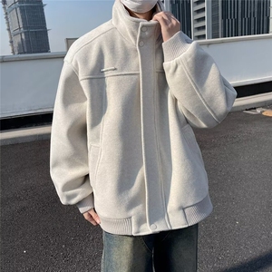 秋冬季美式复古麂皮绒外套男女宽松休闲百搭设计感小众棉衣外套潮