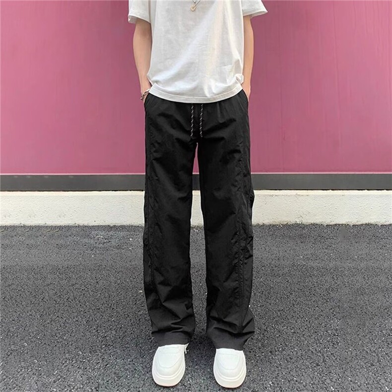 J57-P402025新款宽松休闲裤男女款韩版潮流百搭裤子,男装休闲裤,电商B323A