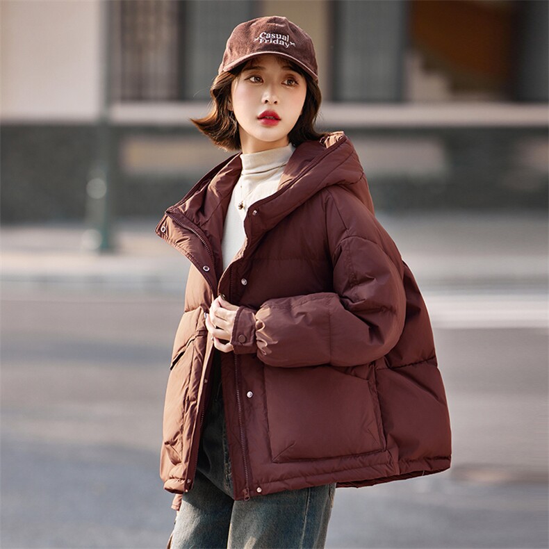 短款羽绒服女冬季2024新款高端洋气小个子云朵泡芙面包服外套,女装羽绒服,靓衣阁