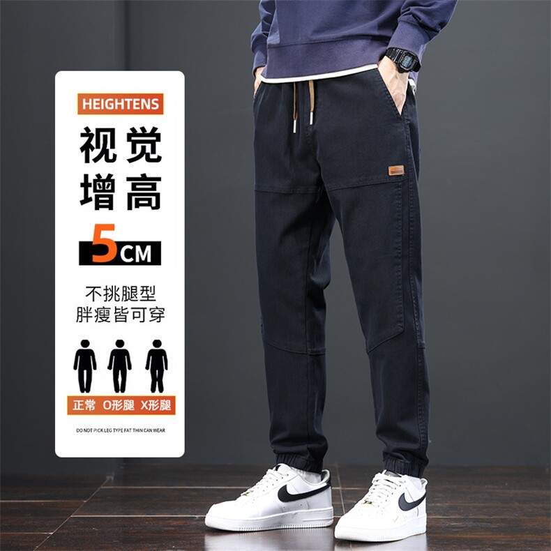 2025秋冬季加厚休闲裤男士工装宽松哈伦束脚裤GF9611-P35/加绒P45,男装工装外套,星座509